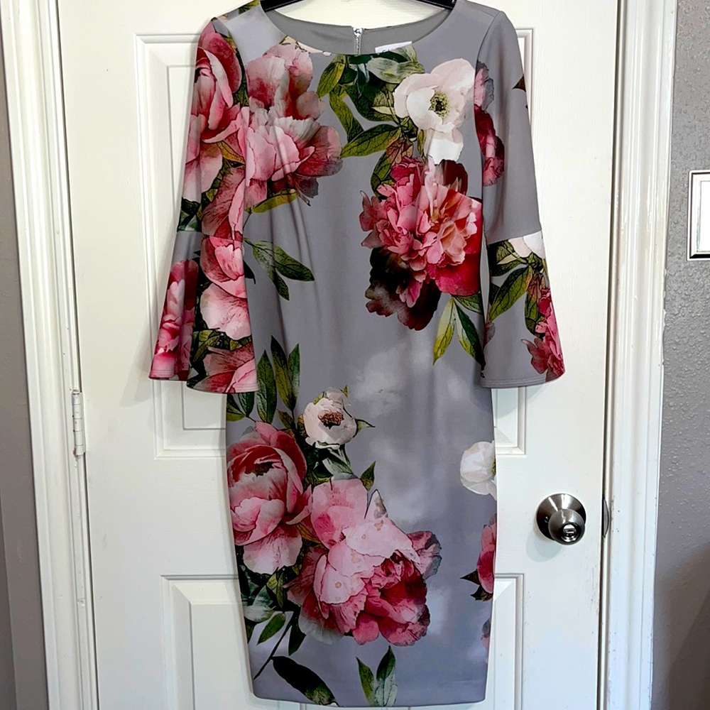 Flowered Calvin Klein Dress
